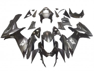 Billige Suzuki GSXR 600 / GSXR 750 Motorrad Verkleidung 2011-2024 - Matt Schwarz Glanzendes Schwarz Weiss Aufkleber