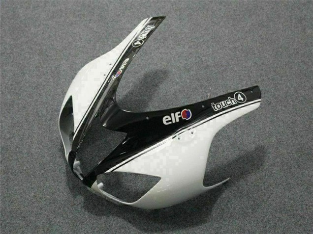 Billige Kawasaki ZX6R Motorrad Verkleidung 2007-2008 - Schwarz Weiss Elf