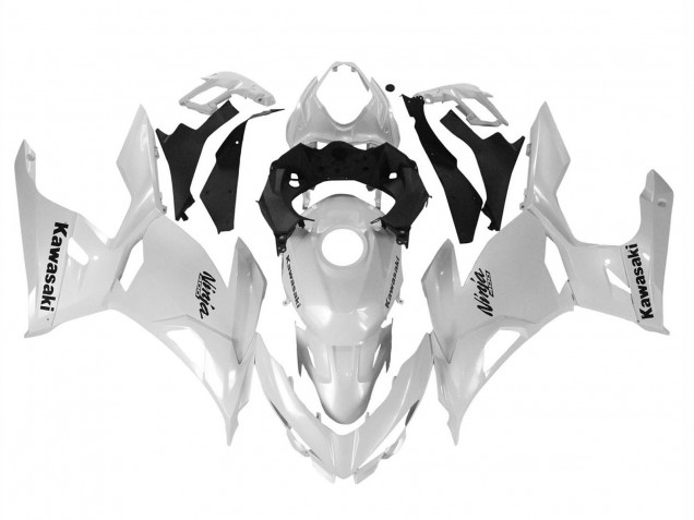 Billige Kawasaki Ninja 400 Motorrad Verkleidung 2018-2024 - Glanzendes Weiss