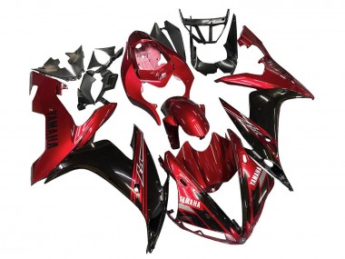 Billige Yamaha YZF 1000 R1 Motorrad Verkleidung 2004-2006 - Rot Glanzendes Schwarz