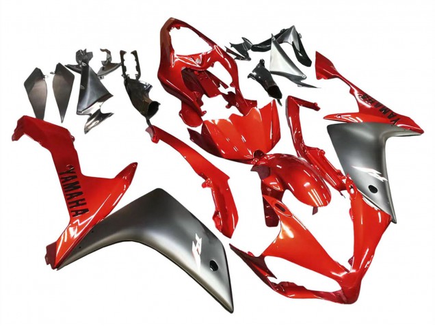 Billige Yamaha YZF 1000 R1 Motorrad Verkleidung 2007-2008 - Rot Matt Schwarz