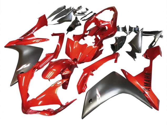 Billige Yamaha YZF 1000 R1 Motorrad Verkleidung 2007-2008 - Rot Matt Schwarz