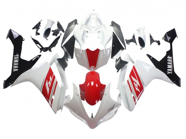 Billige Yamaha YZF 1000 R1 Motorrad Verkleidung 2007-2008 - Weiss Rot Schwarz