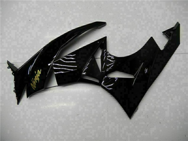 Billige Kawasaki ZX6R Motorrad Verkleidung 2009-2012 - Glanzendes Schwarz Gold Ninja