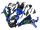 Billige Yamaha YZF 1000 R1 Motorrad Verkleidung 2015-2019 - Blau Matt Schwarz Grun Monster ENEOS