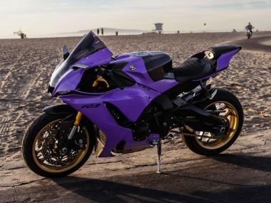 Billige Yamaha YZF 1000 R1 Motorrad Verkleidung 2020-2025 - Lila Glanzendes Schwarz