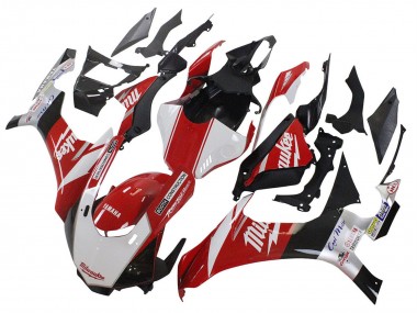 Billige Yamaha YZF 1000 R1 Motorrad Verkleidung 2020-2025 - Weiss Rot Schwarz Milwaukee