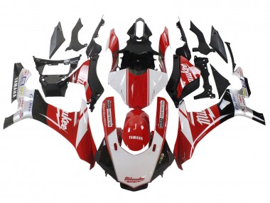 Billige Yamaha YZF 1000 R1 Motorrad Verkleidung 2020-2025 - Weiss Rot Schwarz Milwaukee