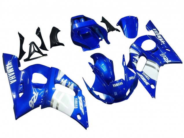 Billige Yamaha YZF 600 R6 Motorrad Verkleidung 1998-2002 - Blau Weiss