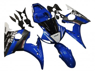 Billige Yamaha YZF R6 Motorrad Verkleidung 2003-2004 - Blau Weiss Glanzendes Schwarz Yamalube