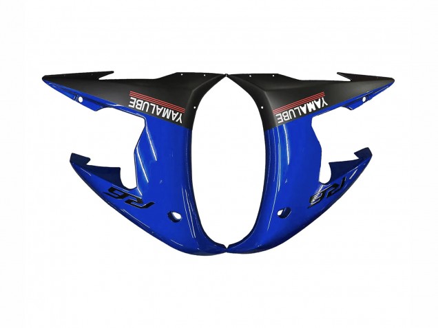 Billige Yamaha YZF R6 Motorrad Verkleidung 2003-2004 - Blau Weiss Glanzendes Schwarz Yamalube