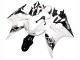 Billige Yamaha YZF R6S Motorrad Verkleidung 2006-2009 - Weiss Glanzendes Schwarz