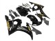 Billige Yamaha YZF R6S Motorrad Verkleidung 2006-2009 - Glanzendes Schwarz Gold Aufkleber