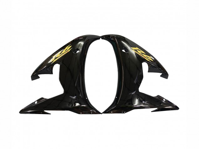 Billige Yamaha YZF R6S Motorrad Verkleidung 2006-2009 - Glanzendes Schwarz Gold Aufkleber