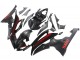 Billige Yamaha YZF 600 R6 Motorrad Verkleidung 2008-2016 - Glanzendes Schwarz Matt Schwarz Rot Streifen
