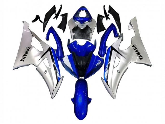 Billige Yamaha YZF 600 R6 Motorrad Verkleidung 2008-2016 - Silber Blau
