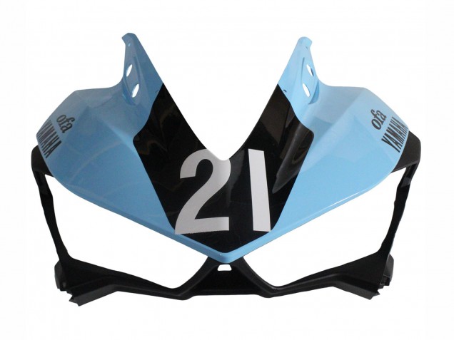 Billige Yamaha YZF R3/R25 Motorrad Verkleidung 2015-2018 - Hellblau Schwarz Yamalube 21