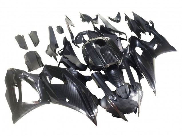 Billige Yamaha YZF R7 Motorrad Verkleidung 2021-2024 - Schwarze Carbonfaser