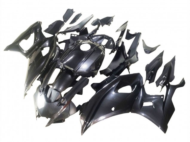 Billige Yamaha YZF R7 Motorrad Verkleidung 2021-2024 - Schwarze Carbonfaser