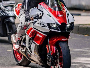 Billige Kawasaki ZX10R Motorrad Verkleidung 2021-2025 - Weiss Rot Schwarz