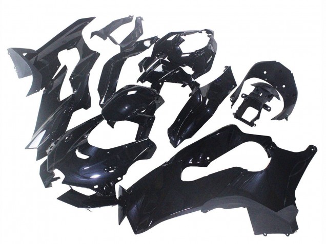 Billige Kawasaki ZX10R Motorrad Verkleidung 2021-2025 - Glanzendes Schwarz
