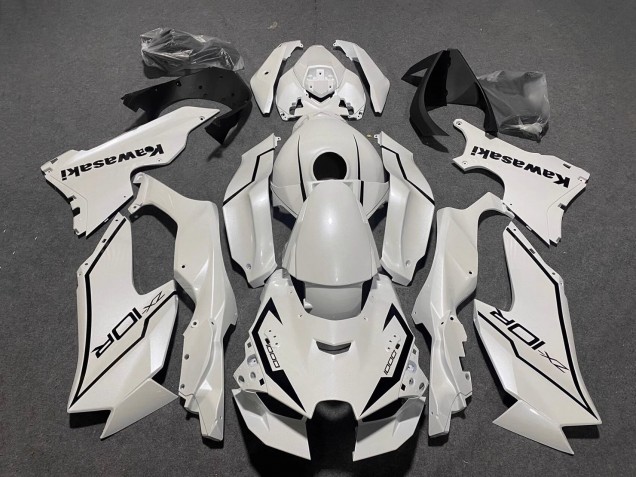 Billige Kawasaki ZX10R Motorrad Verkleidung 2021-2025 - Perl Weiss Schwarz
