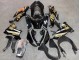 Billige Kawasaki ZX10R Motorrad Verkleidung 2021-2025 - Glanzendes Schwarz Gold Elf Schnee