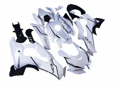 Billige Kawasaki ZX10R Motorrad Verkleidung 2021-2025 - Weiss Schwarz