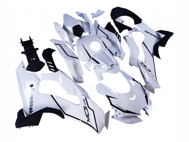 Billige Kawasaki ZX10R Motorrad Verkleidung 2021-2025 - Weiss Schwarz
