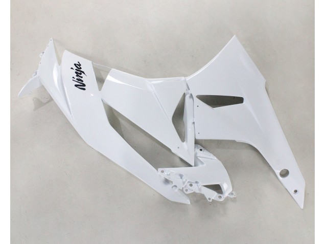 Billige Kawasaki ZX6R Motorrad Verkleidung 2009-2012 - Weiss Schwarz Ninja