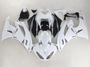 Billige Kawasaki ZX6R Motorrad Verkleidung 2009-2012 - Weiss Schwarz Ninja