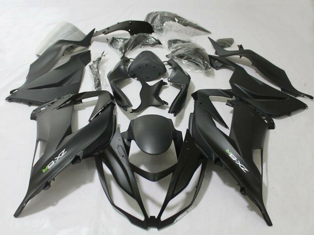 Billige Kawasaki ZX6R Motorrad Verkleidung 2013-2018 - Matt Schwarz