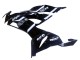 Billige Kawasaki ZX6R Motorrad Verkleidung 2019-2022 - Glanzendes Schwarz Weiss