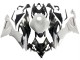 Billige Kawasaki ZX6R Motorrad Verkleidung 2019-2022 - Weiss Schwarz Carbonfaser