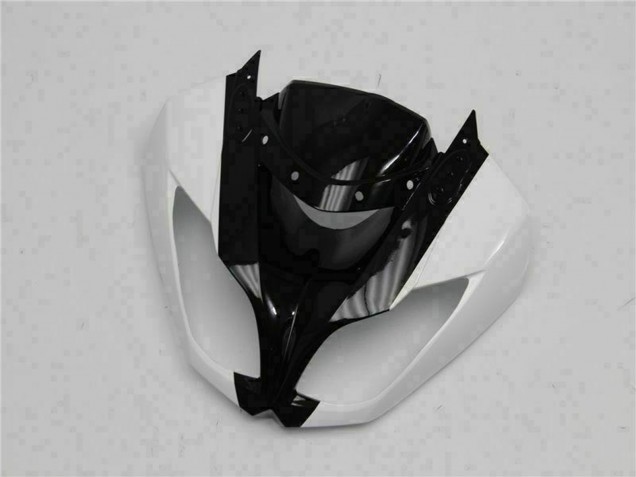 Billige Kawasaki ZX6R Motorrad Verkleidung 2009-2012 - Glanzendes Schwarz Weiss