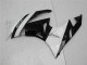 Billige Kawasaki ZX6R Motorrad Verkleidung 2009-2012 - Glanzendes Schwarz Weiss