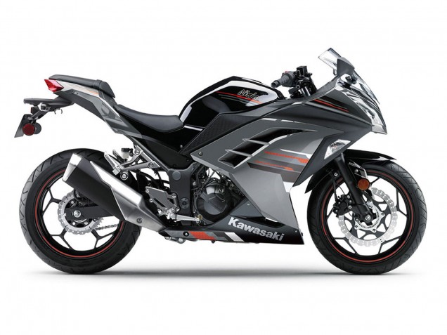 Billige Kawasaki EX300 Motorrad Verkleidung 2013-2024 - Schwarz Silber Rot