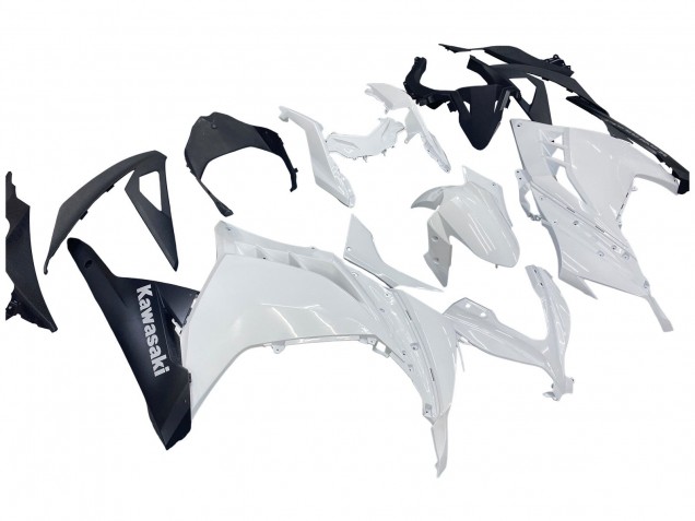 Billige Kawasaki EX300 Motorrad Verkleidung 2013-2024 - Weiss Schwarz
