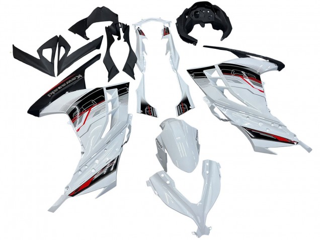 Billige Kawasaki EX300 Motorrad Verkleidung 2013-2024 - Weiss Rot Schwarz
