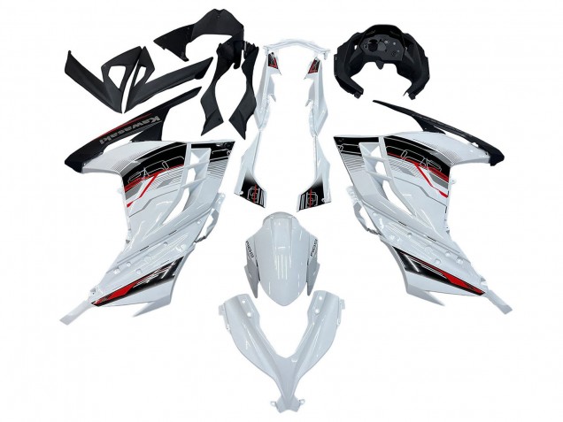 Billige Kawasaki EX300 Motorrad Verkleidung 2013-2024 - Weiss Rot Schwarz