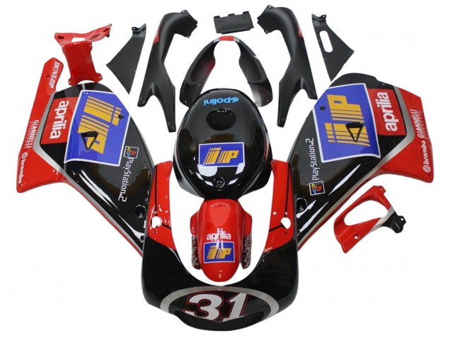 Billige Aprilia RS125 Motorrad Verkleidung 2000-2005 - Schwarz Rot Blau Silber 31