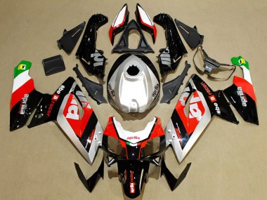 Billige Aprilia RS125 Motorrad Verkleidung 2006-2011 - Rot Silber Schwarz Grun