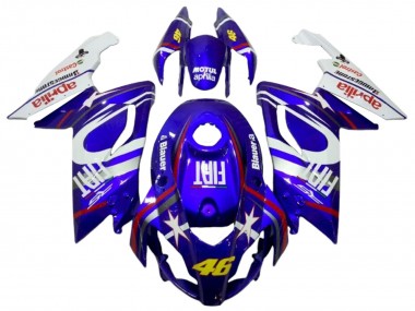 Billige Aprilia RS125 Motorrad Verkleidung 2006-2011 - Weiss Blau Fiat 46