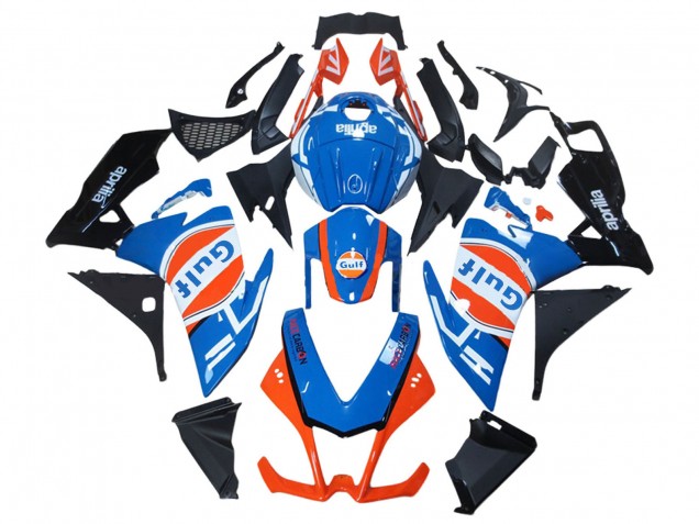 Billige Aprilia RS4 50 125 Motorrad Verkleidung 2012-2018 - Weiss Blau Orange Glanzendes Schwarz Gulf
