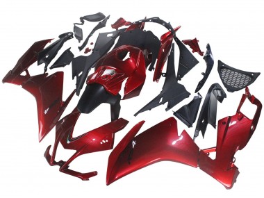 Billige Aprilia RS4 50 125 Motorrad Verkleidung 2012-2019 - Rot Matt Schwarz