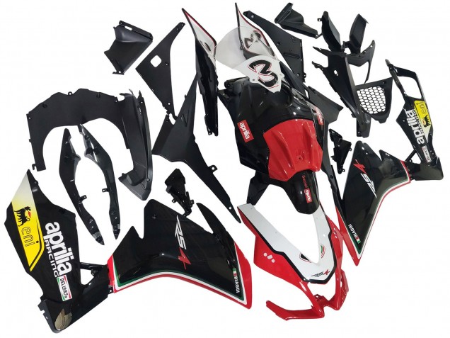 Billige Aprilia RS4 50 125 Motorrad Verkleidung 2012-2019 - Weiss Rot Gelb Glanzendes Schwarz