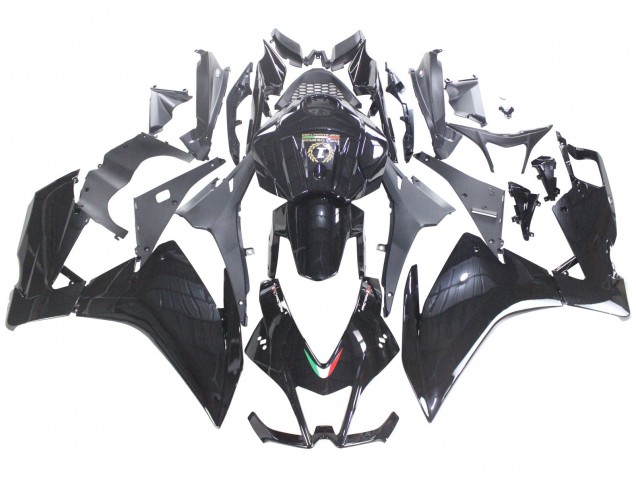 Billige Aprilia RS4 50 125 Motorrad Verkleidung 2012-2019 - Glanzendes Schwarz
