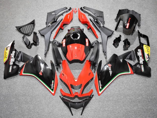 Billige Aprilia RS4 50 125 Motorrad Verkleidung 2012-2019 - Rot Gelb Glanzendes Schwarz