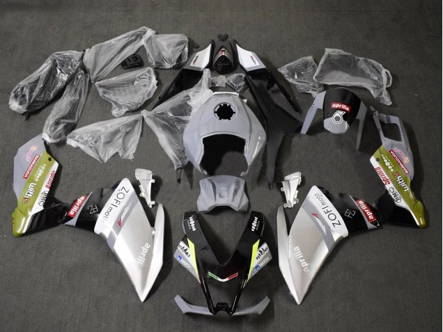 Billige Aprilia RS4 50 125 Motorrad Verkleidung 2012-2019 - Weiss Silber Grau Schwarz