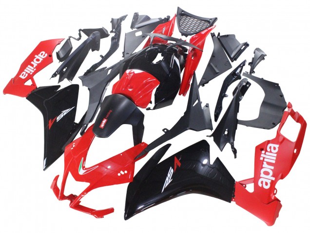 Billige Aprilia RS4 50 125 Motorrad Verkleidung 2012-2019 - Rot Glanzendes Schwarz